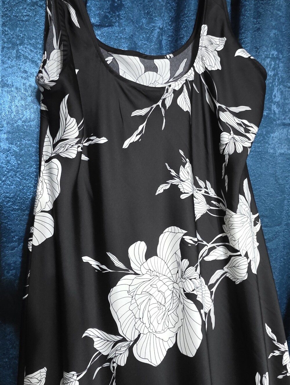 a new day Black Floral Maxi Dress with White Blooms - Picture 2 of 3